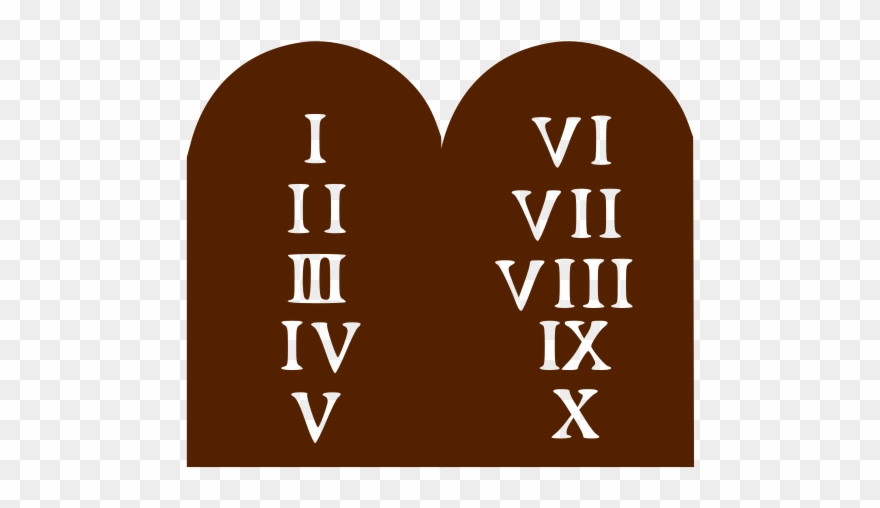 Ten Commandments Oval Car Magnet Clipart
