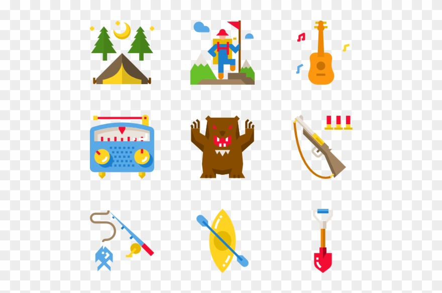 Icons Free Camping - Graphics Clipart