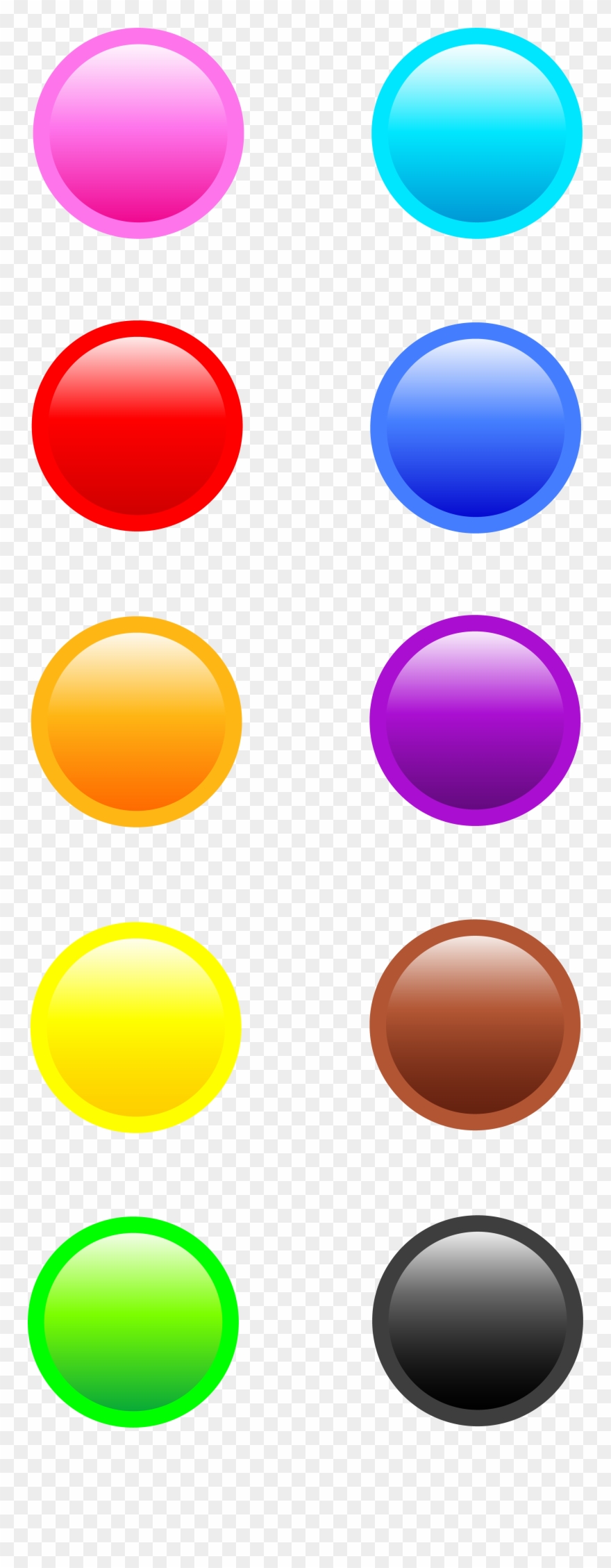 Orange Clipart Ten - Web Round Button Png Transparent Png