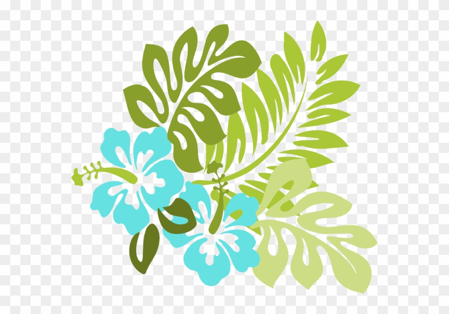 Hibiscus Edit Large Clip Art - Hawaiian Flower Round Ornament - Png Download