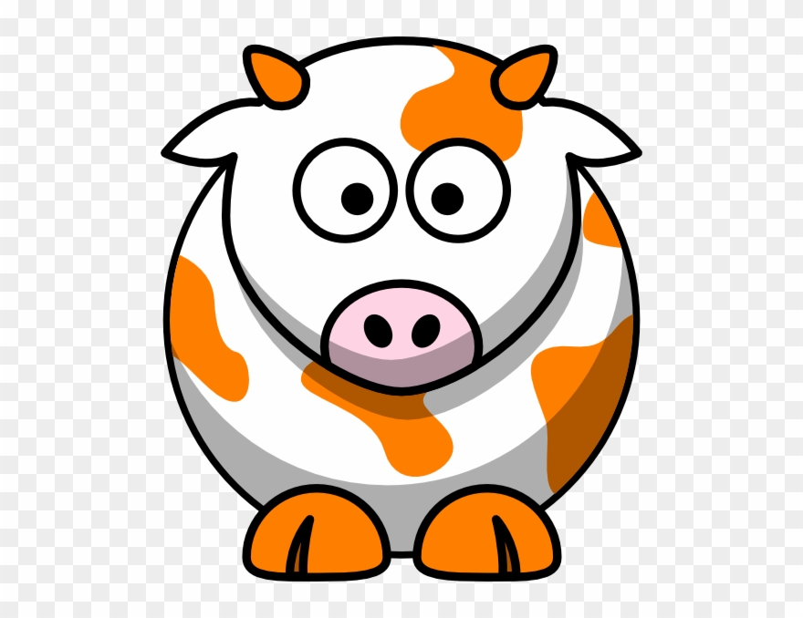 Love Clipart Cow - Orange Cow Clip Art - Png Download