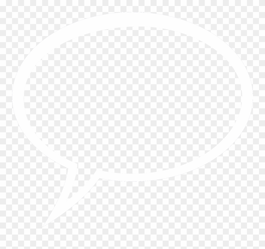 Clipart Info - White Outline Speech Bubble Transparent - Png Download