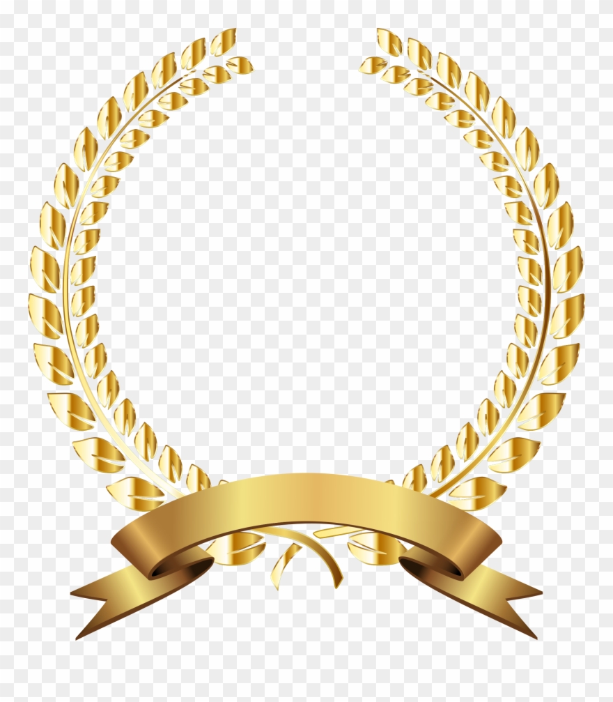 Big Image - Laurel Wreath Gold Png Clipart