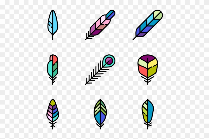 Feathers - Simple Feather Icon Clipart