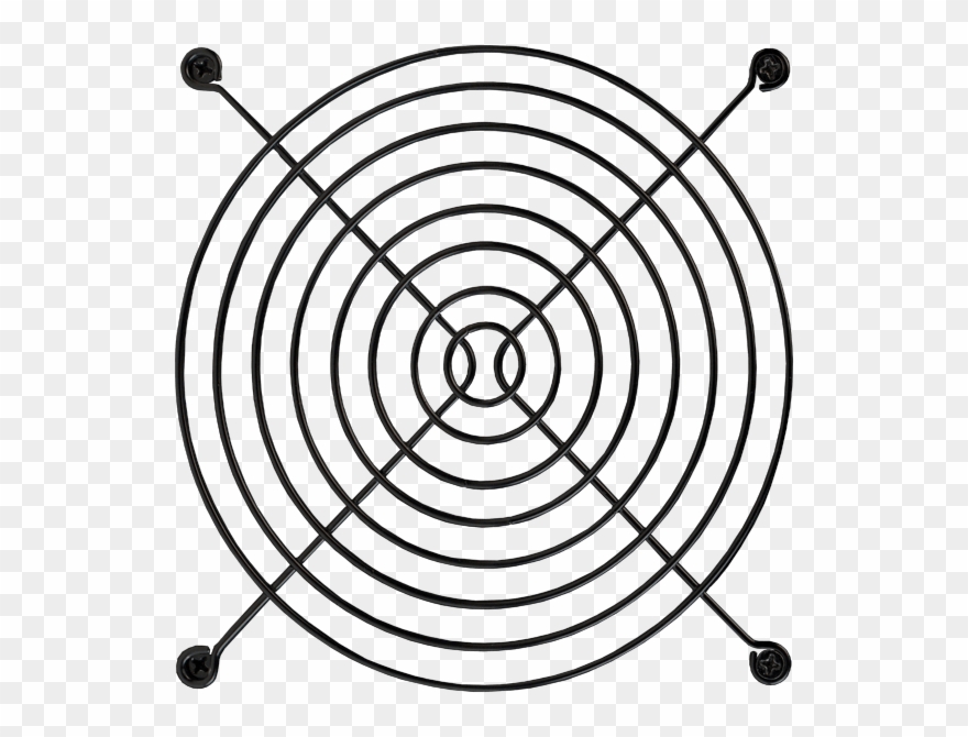 7 - Xspc 140mm Wire Fan Grill Black Clipart