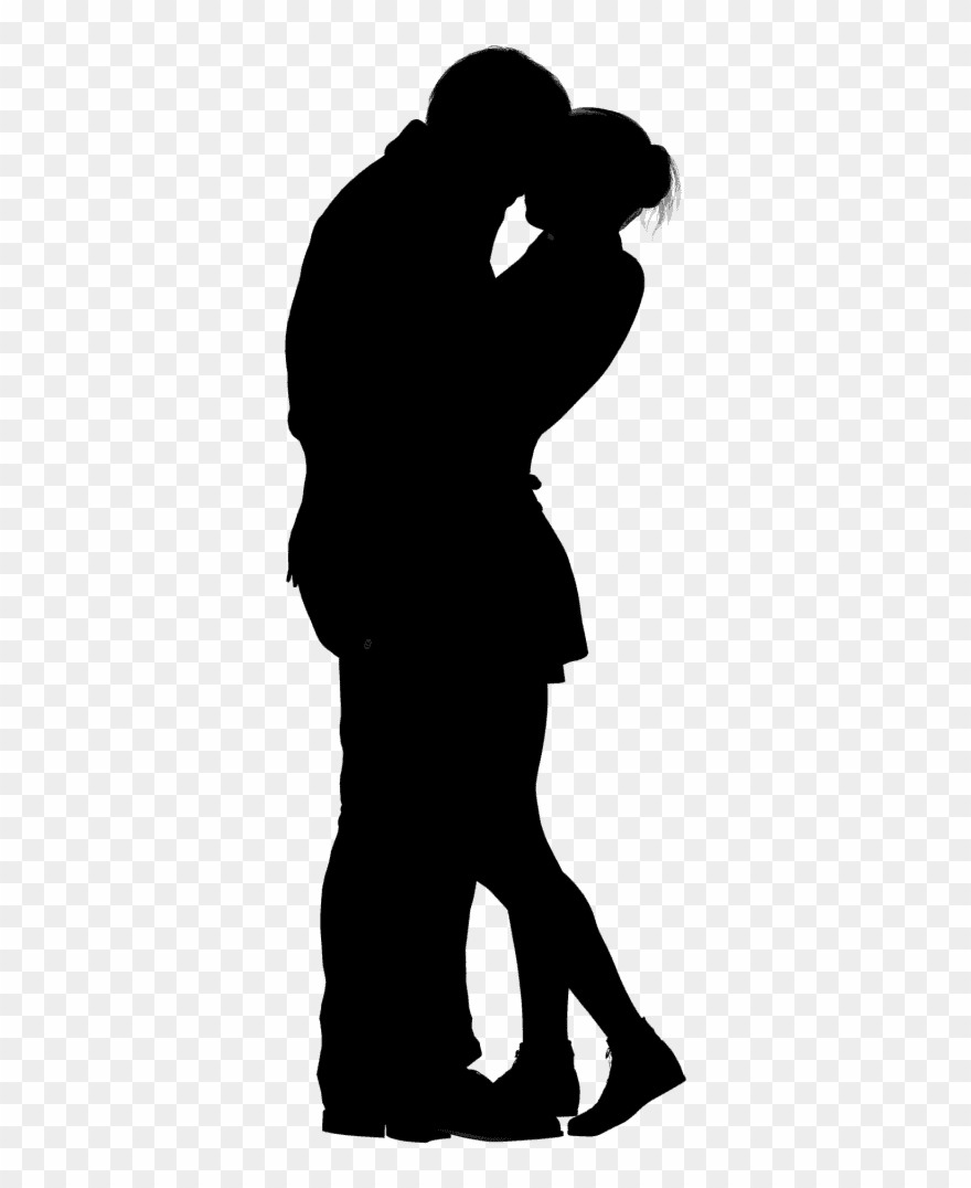 Couple Silhouette, Woman Silhouette, String Art, Kissing, - Man And Woman Kissing Silhouette Clipart