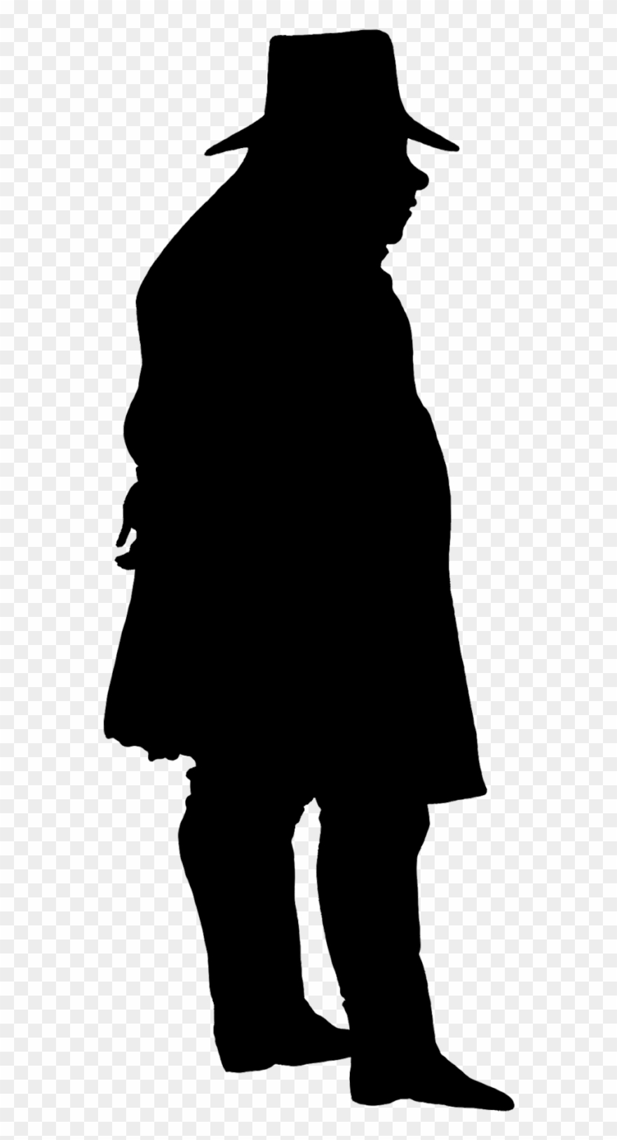 Victorian Era Silhouette Gentleman Clip Art - Victorian Man Silhouette - Png Download