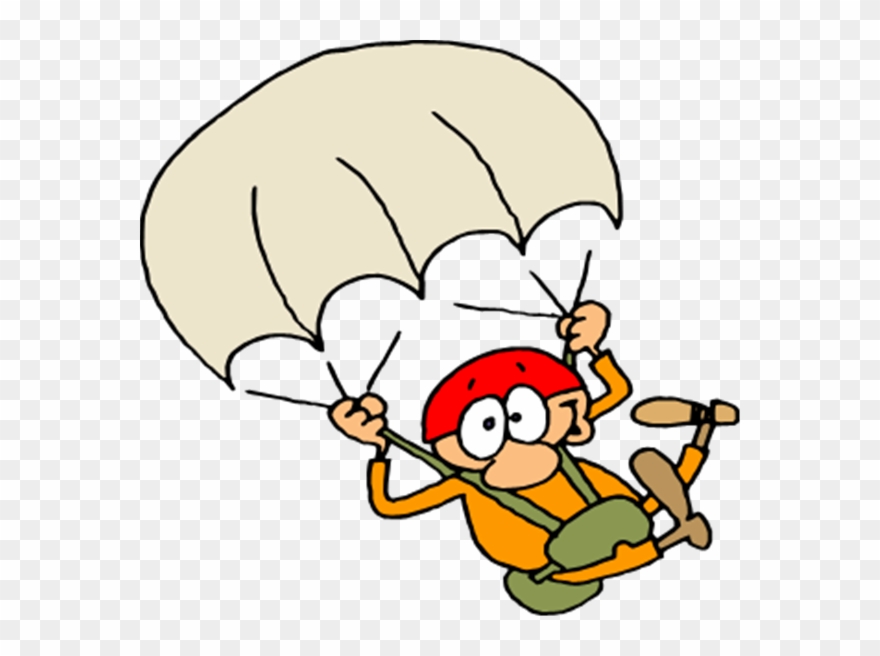 Parachute Pix - Parachuting Cartoon Clipart