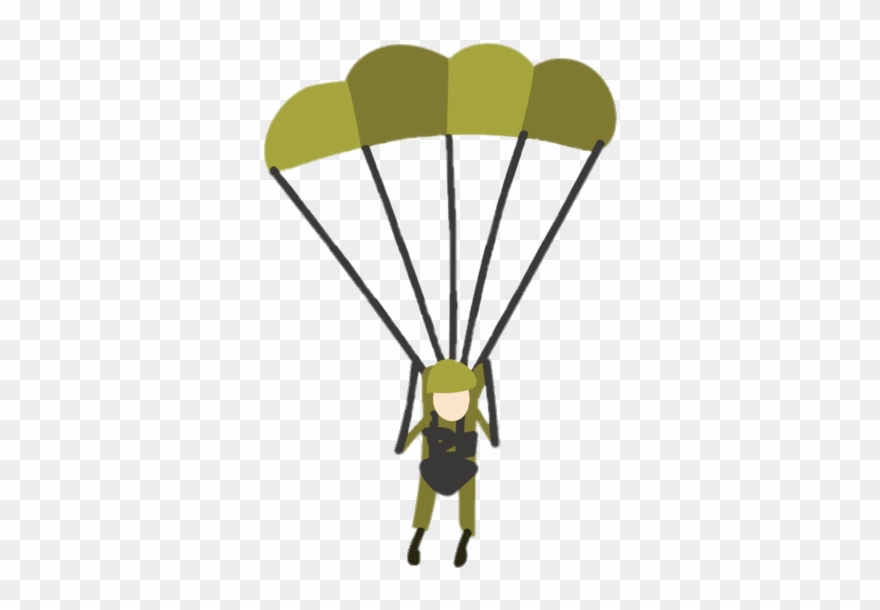 Military Parachute Clipart - Military Paratrooper Clip Art - Png Download