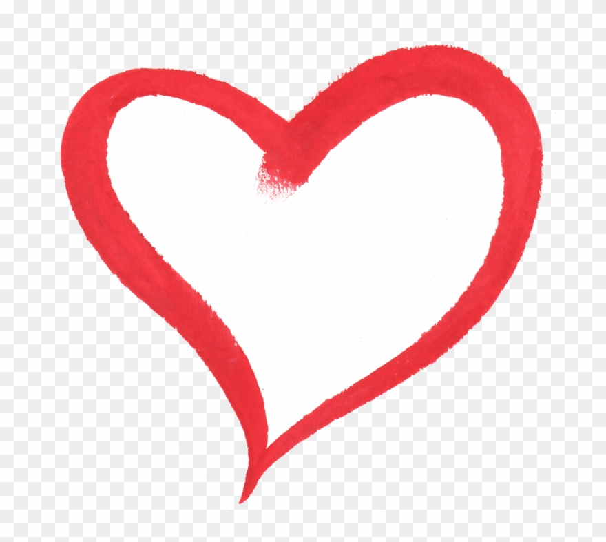 Bottom-heart - Heart Brush Png Clipart
