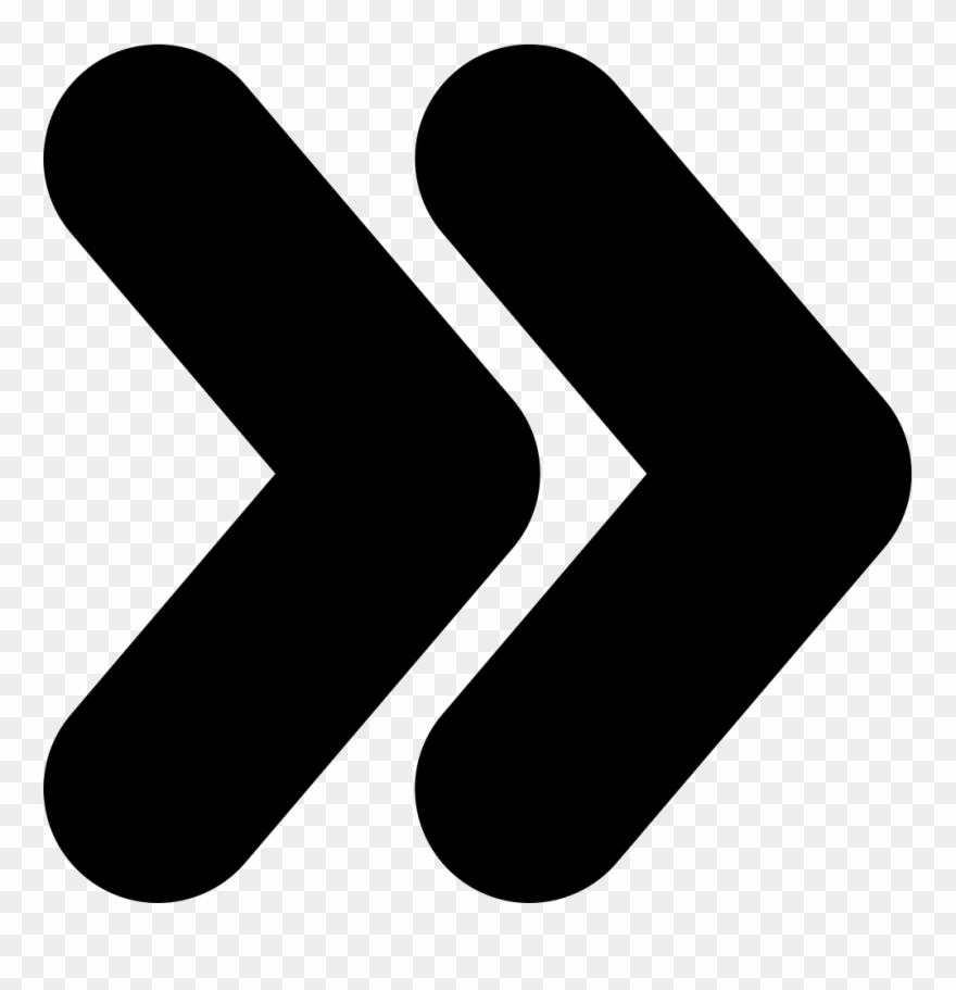 Png File - Double Right Arrow Icon Clipart