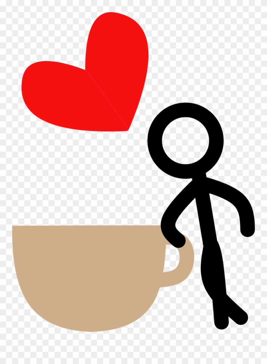 Coffee Love Stick Man Drink - Stick People Drinking Coffee Clipart
