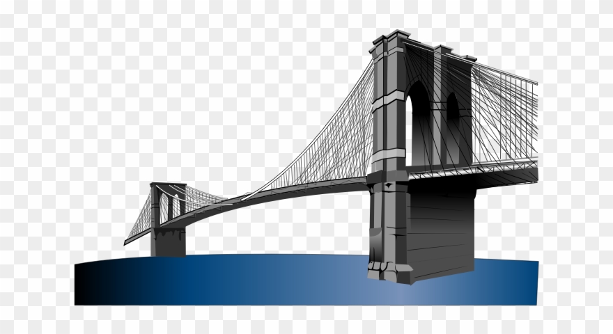 Clipart - Brooklyn Bridge - Brooklyn Bridge Clip Art - Png Download