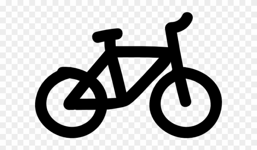 Drawn Biker Icon - Bicycle Icon Yellow Transparent Clipart