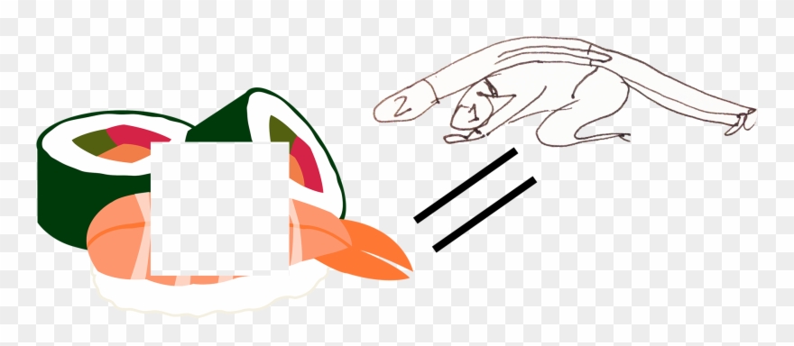 Body Z - Sushi Roll Clipart Outline Free - Png Download