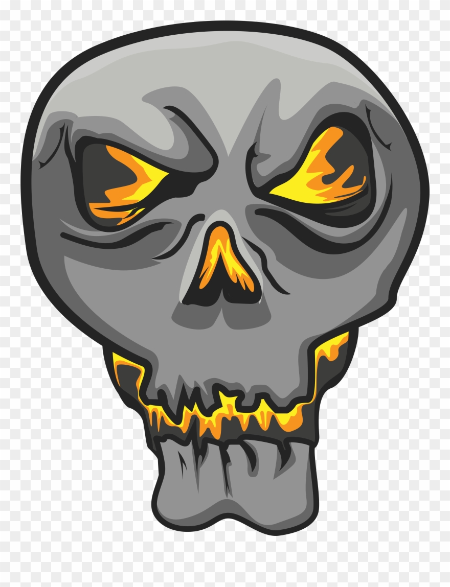 Glowing Skull Perfect Fit To Wear On This Halloween Clipart