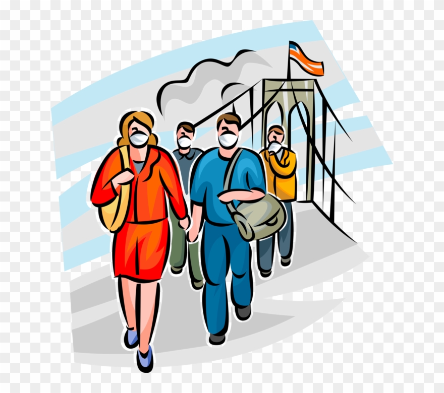 Vector Illustration Of Survivors Of World Trade Center - Evacuation Area Clip Art - Png Download