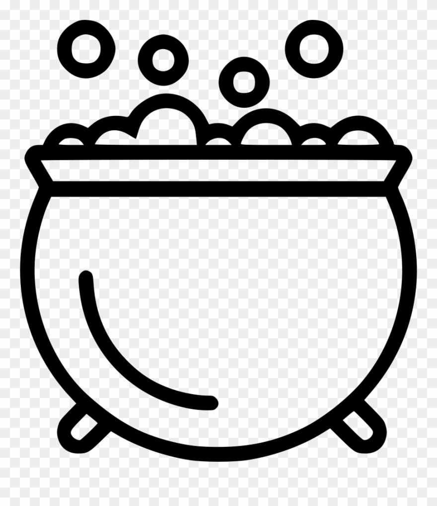 Cauldron Svg Outline - Draw A Bubbling Cauldron Clipart