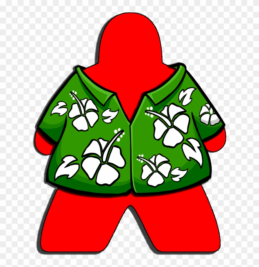 Meeple Con La Camicia - Clip Art Hawaiian Shirt - Png Download