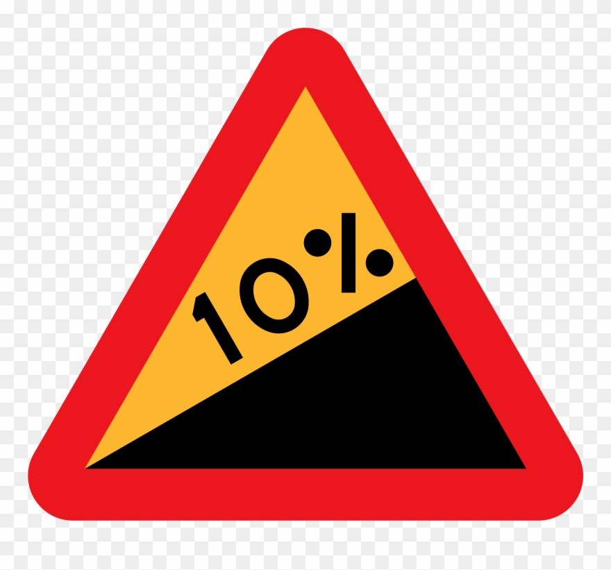 Free Vector Upward Gradient Roadsign Clip Art - Gradient Road Sign - Png Download