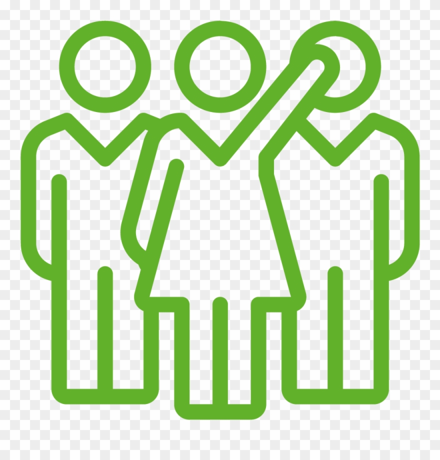 Strategy, Innovation And Impact Icon Of 3 People, One - Business Clipart