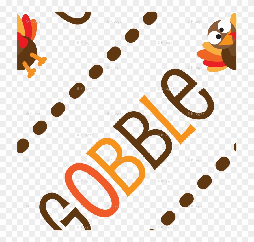 Thanksgiving Turkey Gobble Gobble Thanksgiving Pattern - Funny Thanksgiving Turkey Throw Blanket Clipart