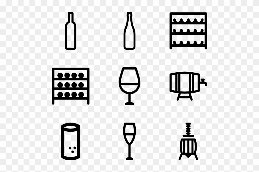 Icons Free Linear Winery Elements - Icon Clipart