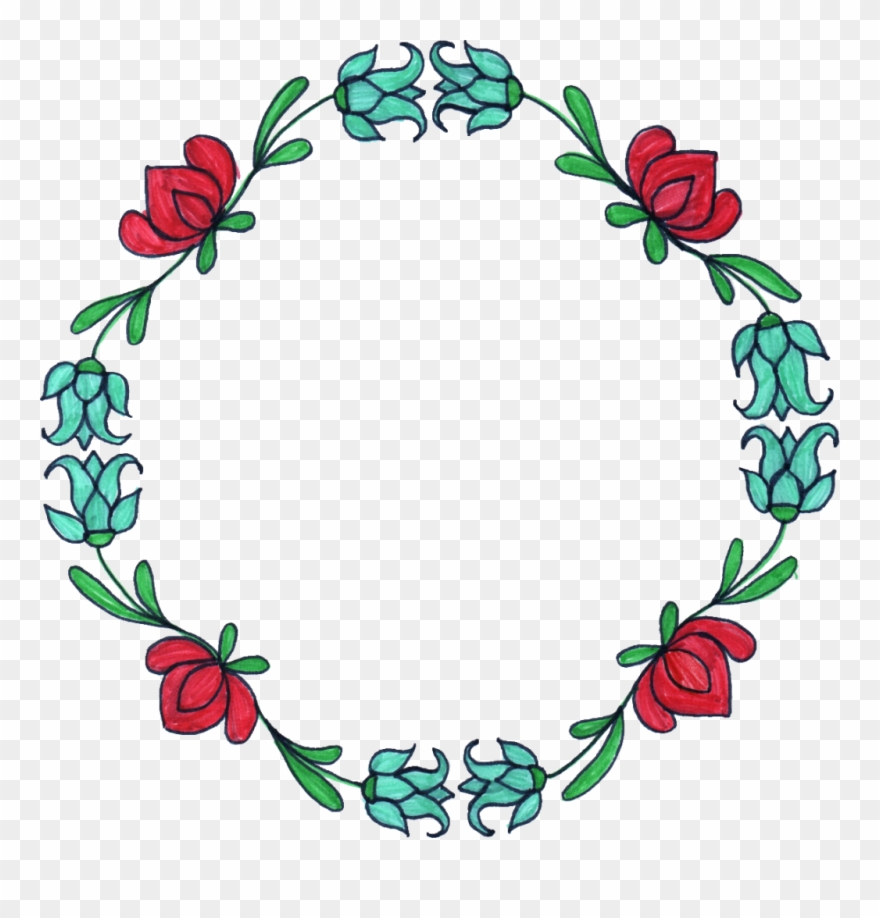 Flower Drawing At Getdrawings Com Free For - Circle Flower Design Png Clipart