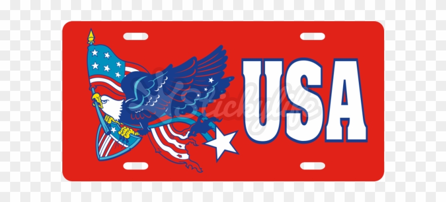 Usa License Plate - United States Of America Clipart