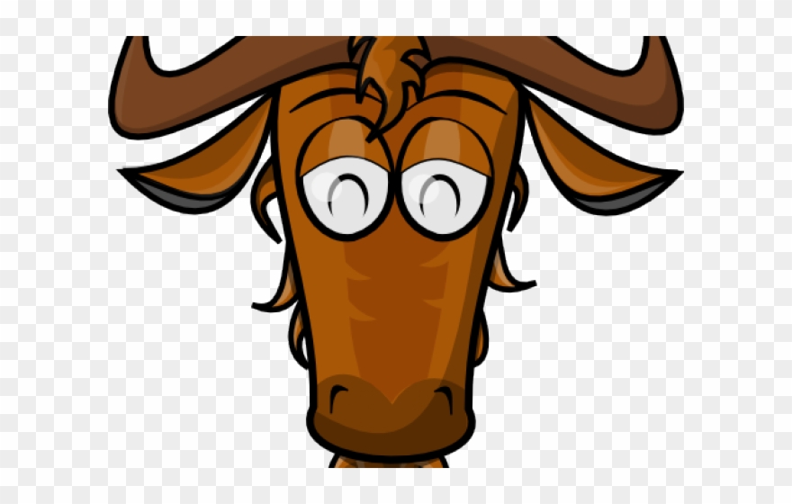 Head Clipart Wildebeest - Clip Art - Png Download