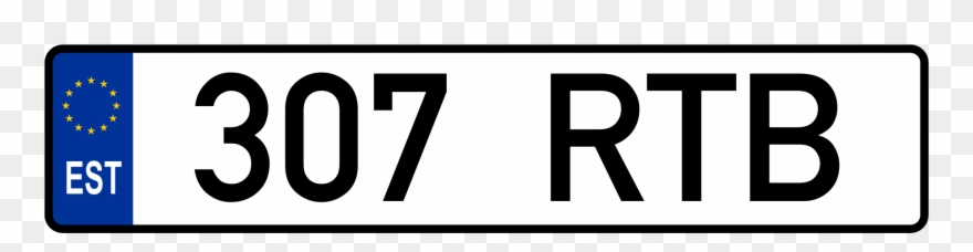 Open - Estonia License Plate Clipart