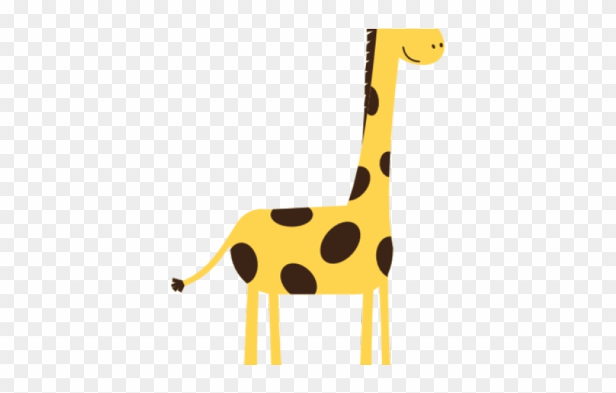 Giraffe Clipart Tail - Gambar Jerapah Kartun - Png Download