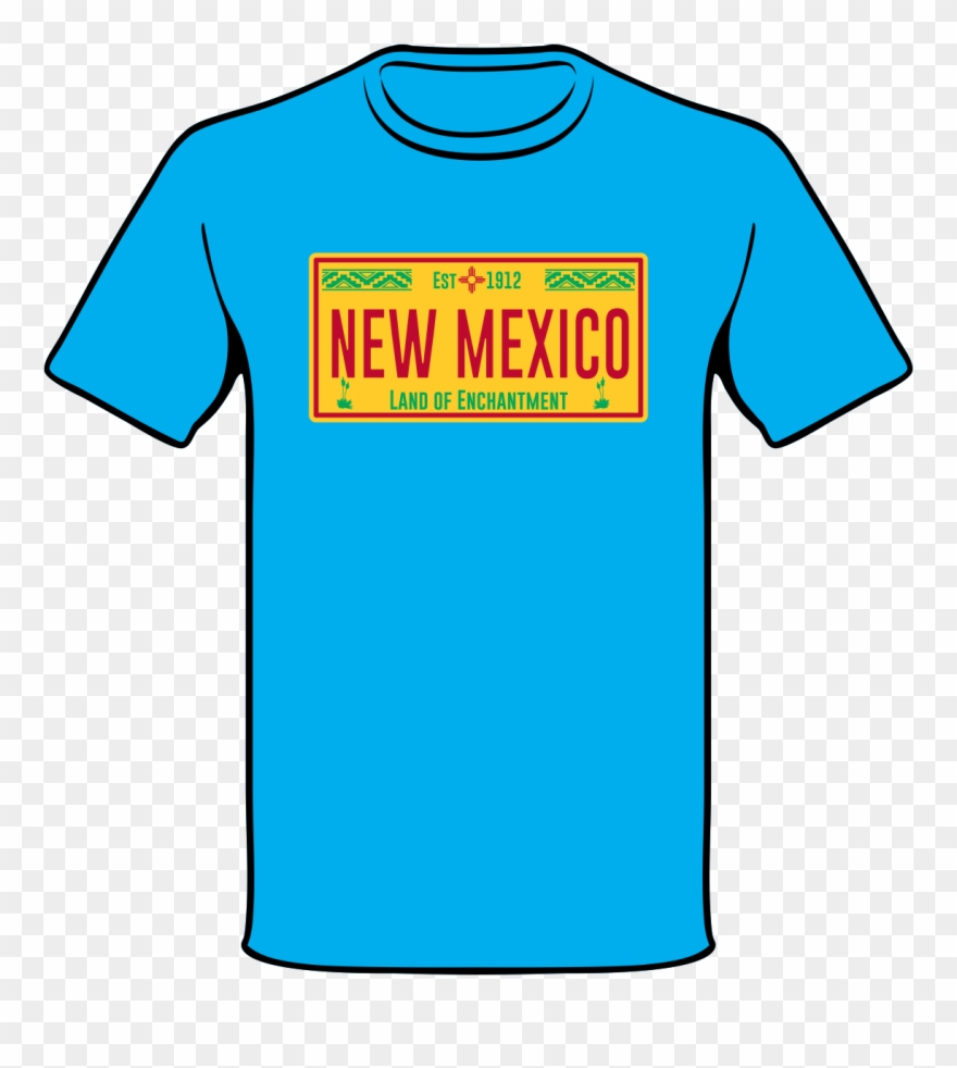 Authentic New Mexico License Plate Shirt - Zia Pueblo Clipart