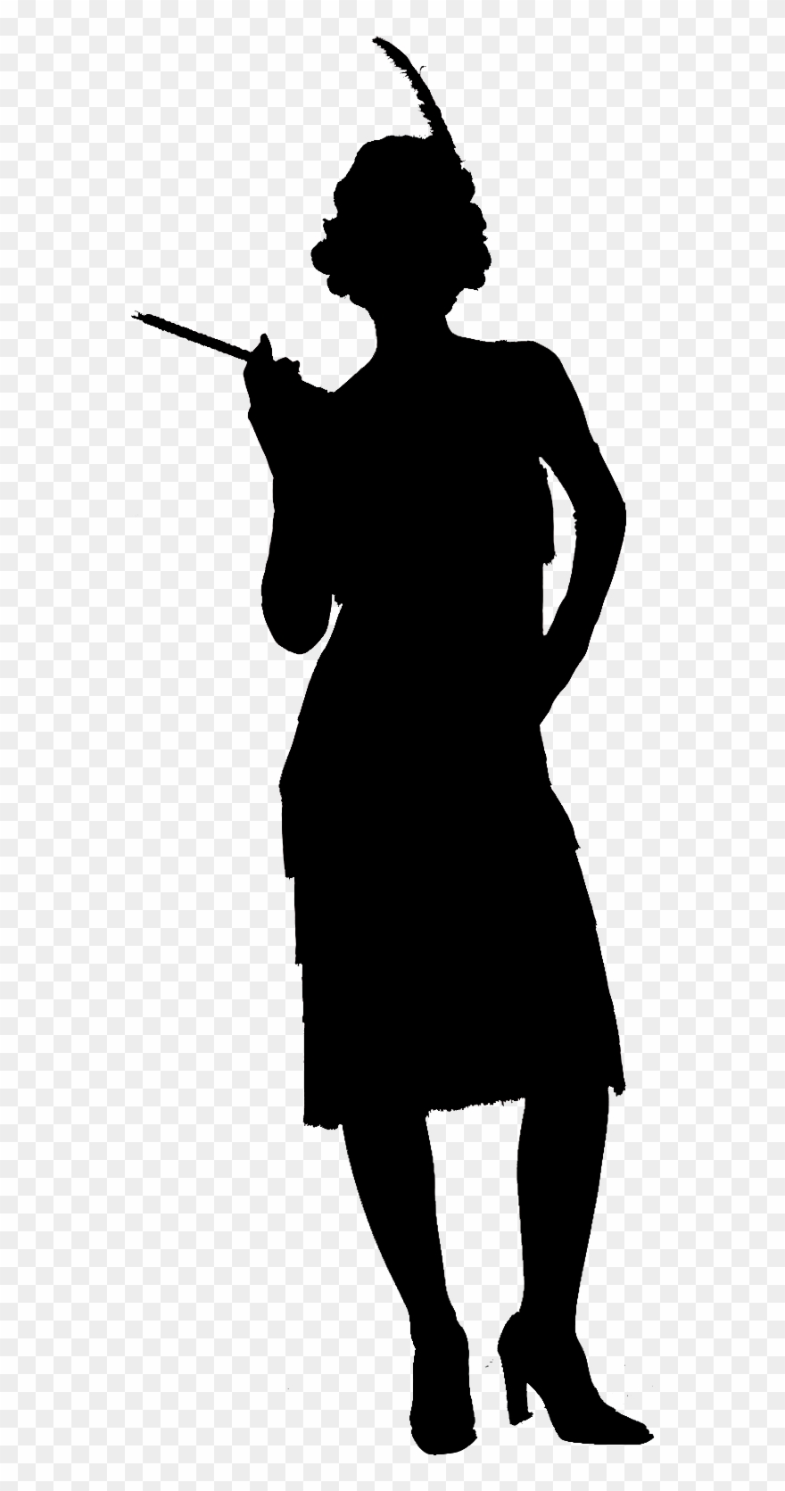 Flapper - Victorian Man Silhouette Png Clipart