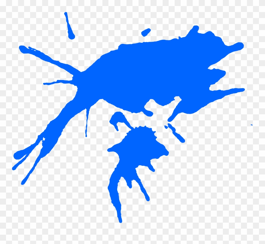 Blue Paint Splash Png Download - Portable Network Graphics Clipart