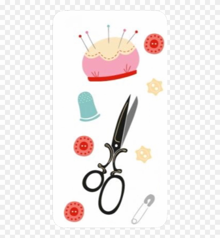 Sewing Tools Pins - Maquina De Costura Desenho Vetor Clipart