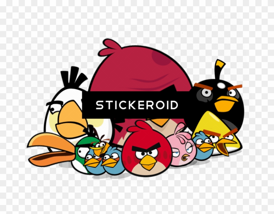 Bird Silhouette Group - Angry Birds Todos Los Personajes Clipart