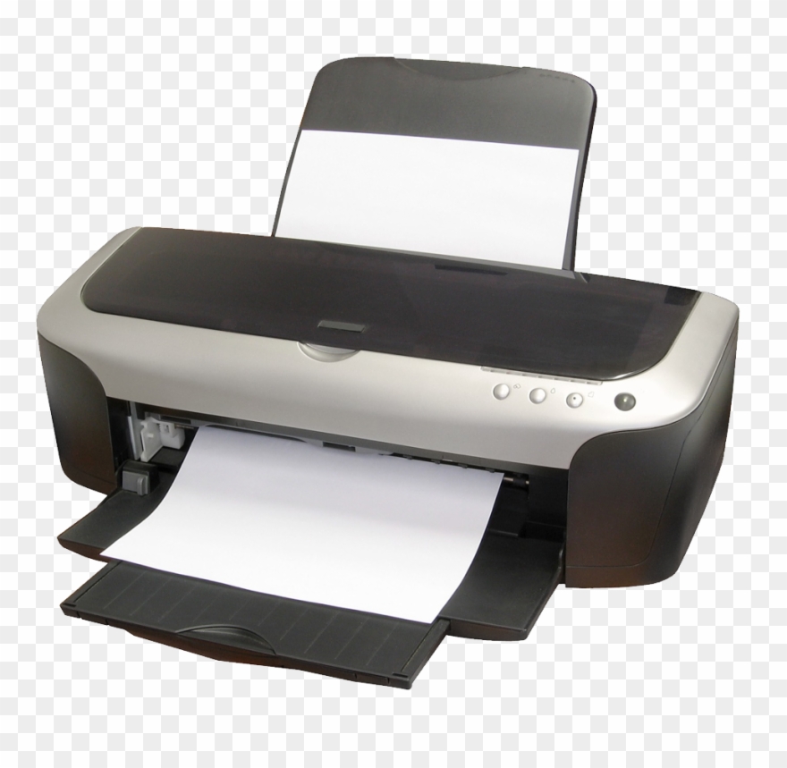 Printer Clipart Computer Printer - Computer Printer Black And White - Png Download