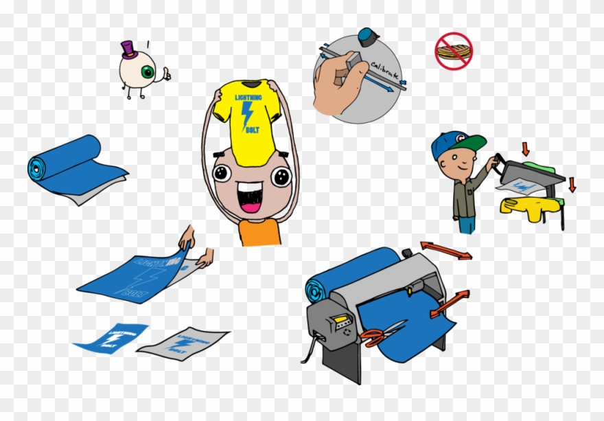 Printing Vector Heat Press Black And White - Cartoon Clipart