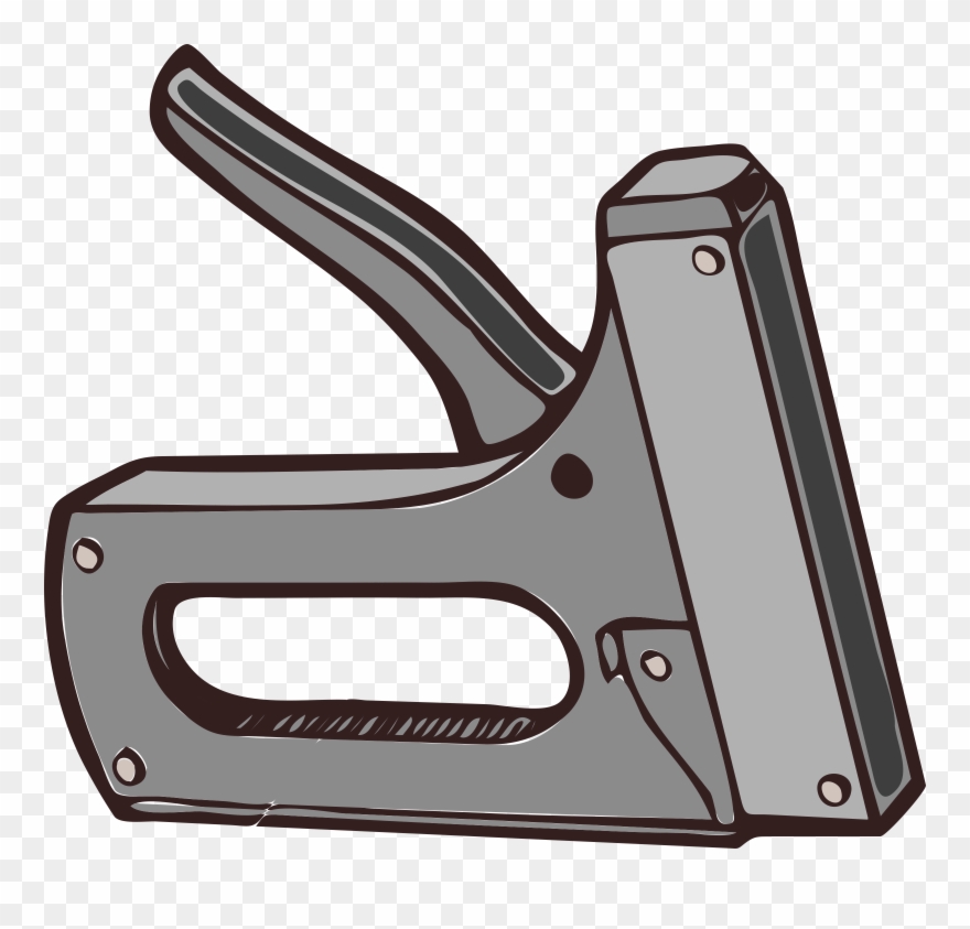 Stapler Clip Art At Clker - Staple Gun Clip Art - Png Download
