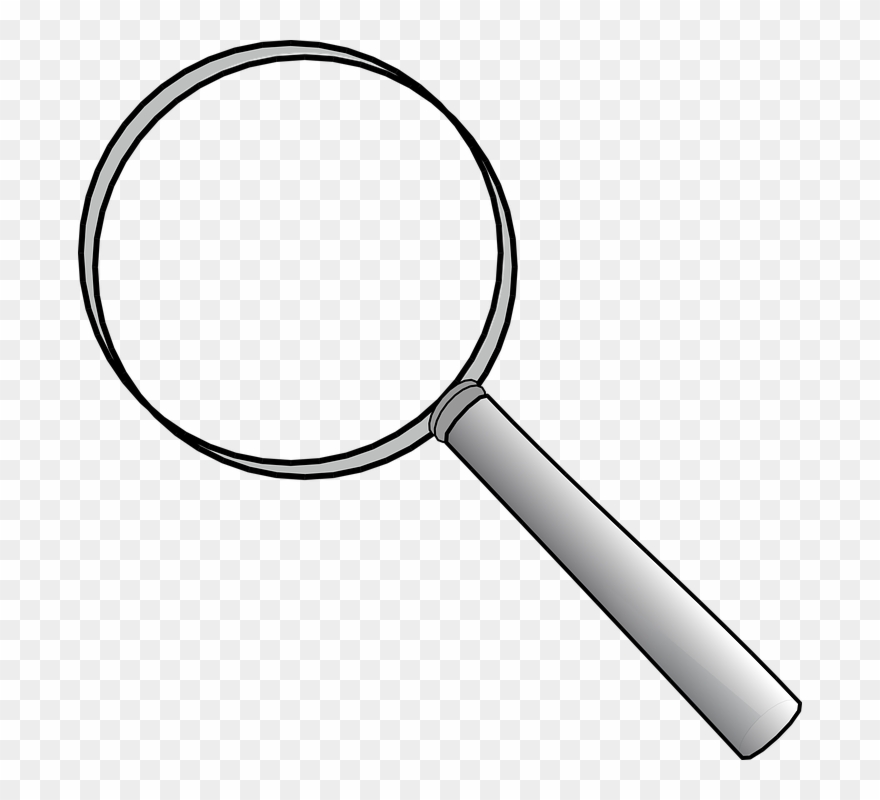 Lens Clipart Science Tool - Magnifying Glass Clipart Black And White - Png Download