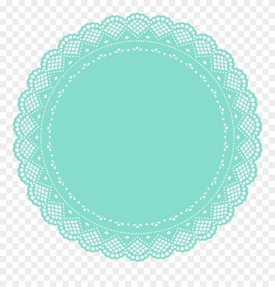 Round Frame, Painted Ornaments, Stencils, Artwork, - Free Doily Vector Clipart