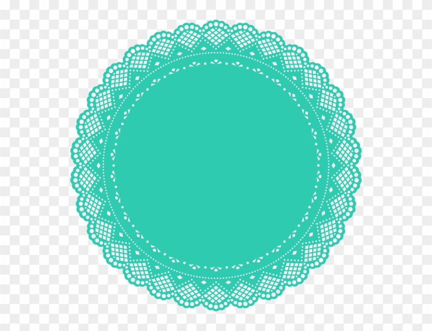 Turquoise Doily Clip Art - Lace Circle Clip Art - Png Download