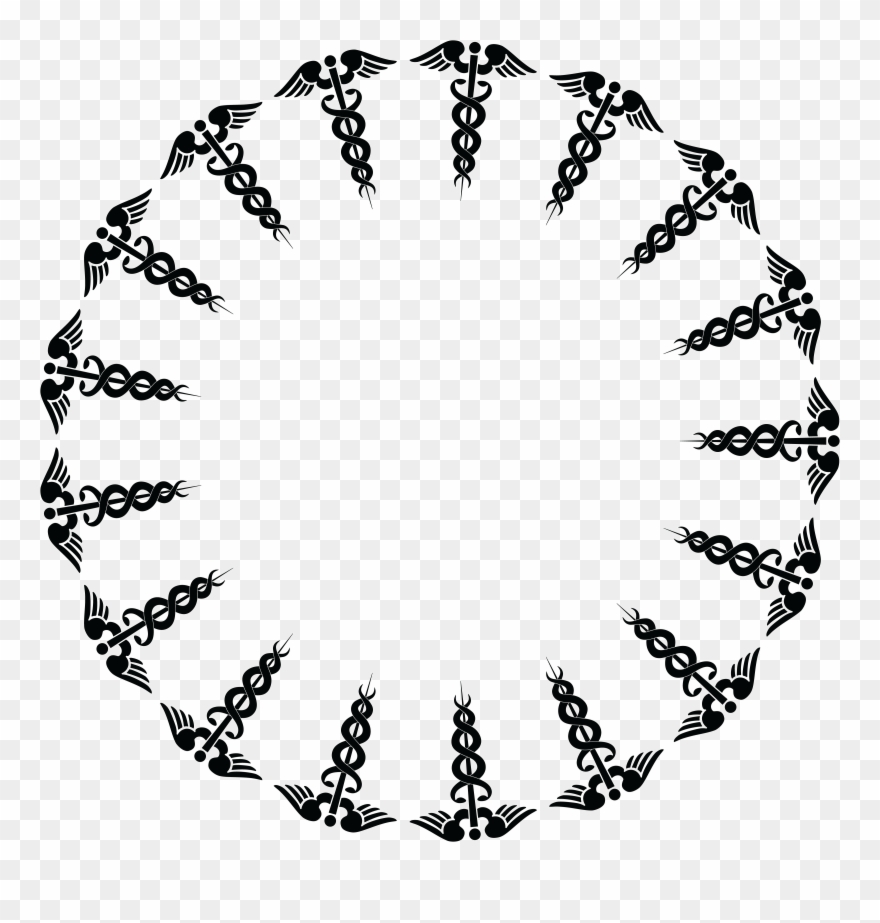 Free Clipart Of A Caduceus Frame - Caduceus Vector - Png Download