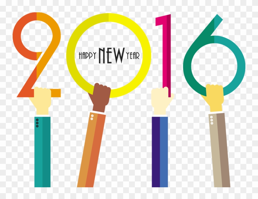 People Hands Holding Colorful 2016 New Year Letters - Hands Holding Letter Png Clipart