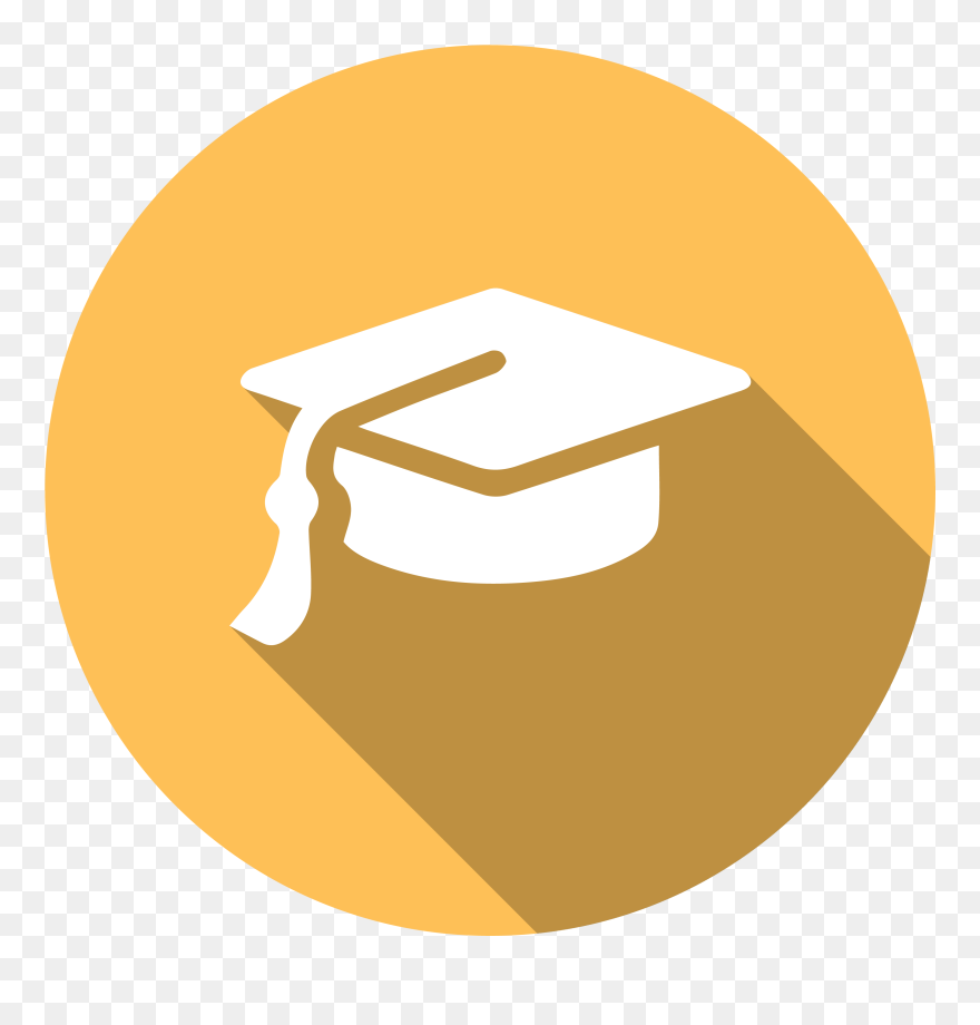 Graduation Icon - Graduation Cap Icon Circle Clipart