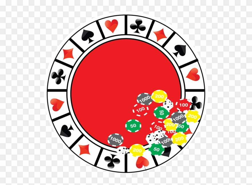 Casino Night 9inch Plate - Circle Clipart