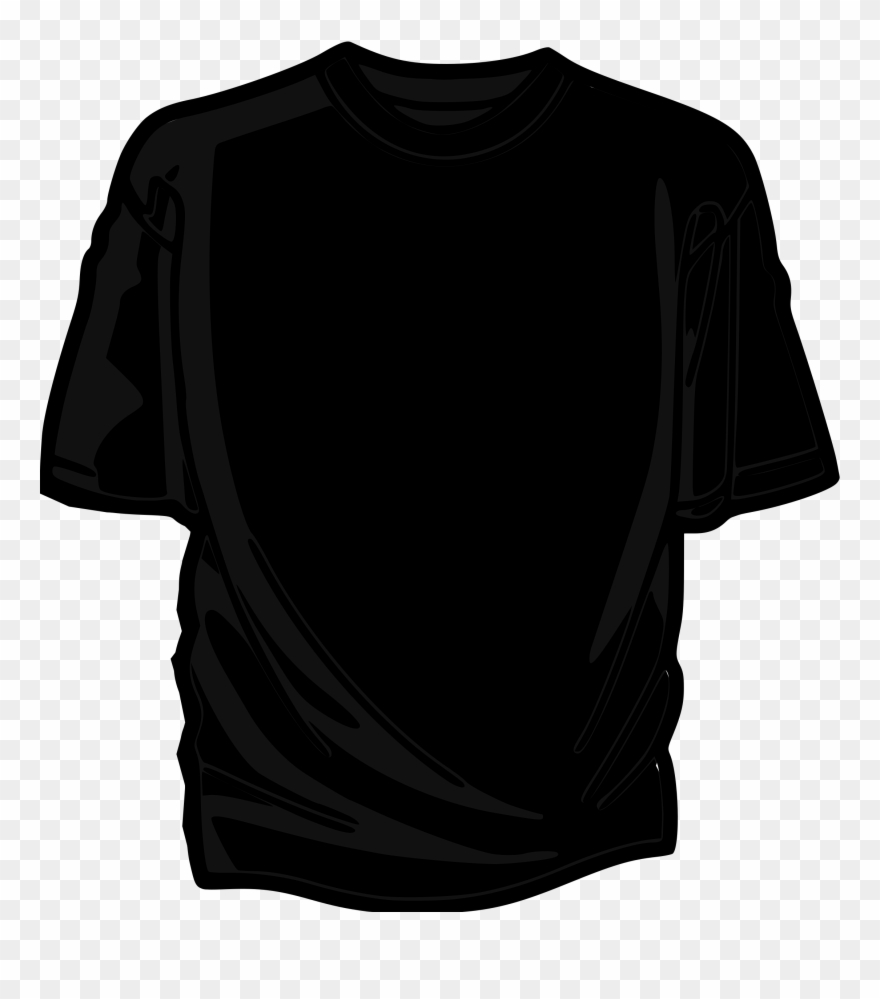 Big Image - Sketch Of A Black T Shirt Clipart