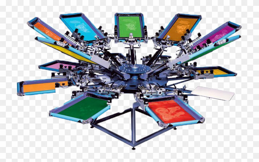 Screen Printing Cliparts - T Shirt Screen Printing Machine - Png Download