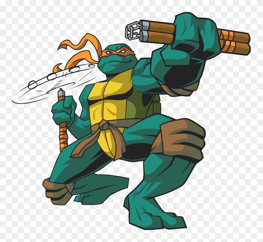 Ninja Tutle Michelangelo- - Michelangelo Ninja Turtles 2003 Clipart
